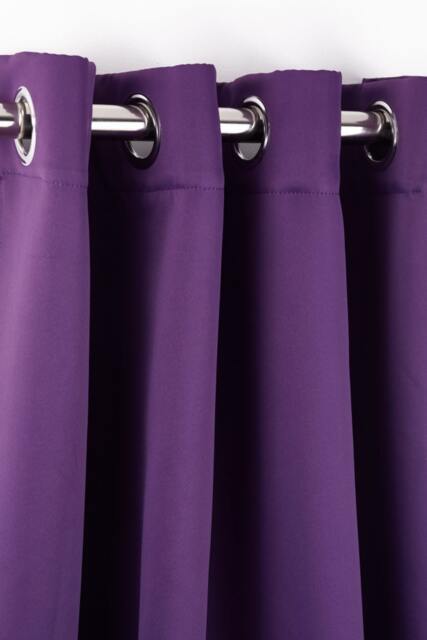 Woven Thermal Blackout Eyelet Curtains Amethyst 168cm x 183cm Purple Purple