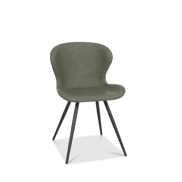 Bentley Designs - Arlo - Dining Chair in Vintage Olive Faux Leather (Pair)