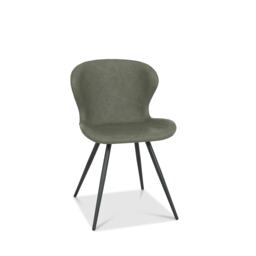 Bentley Designs - Arlo - Dining Chair in Vintage Olive Faux Leather (Pair)