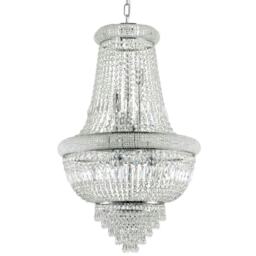 Dubai Indoor Ceiling Chandelier Pendant Lamp 24 Lights Chrome, E14