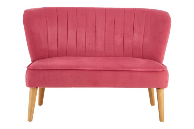 Orsina Velvet Upholstered 2 Seat Kids Sofa, Sturdy 2 Seater Sofa For Kids Bedroom, Versatile Small Two Seater Sofa