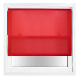 Daylight Roller Blind 200cm Wide x 210cm Long Metal Fittings Red Red