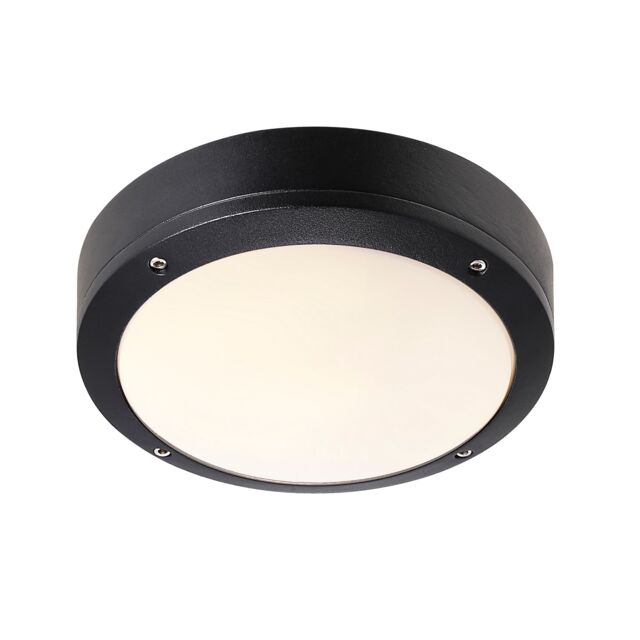 Nordlux Desi Outdoor Ceiling Light Black Aluminium E27 Ceiling or Wall Mounting - Mains Powered, IP44 Black Black