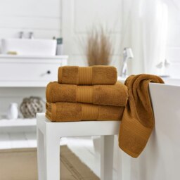 Bliss 650gsm Pima Cotton Supersoft Fluffy Towels Orange Spice Bath towel