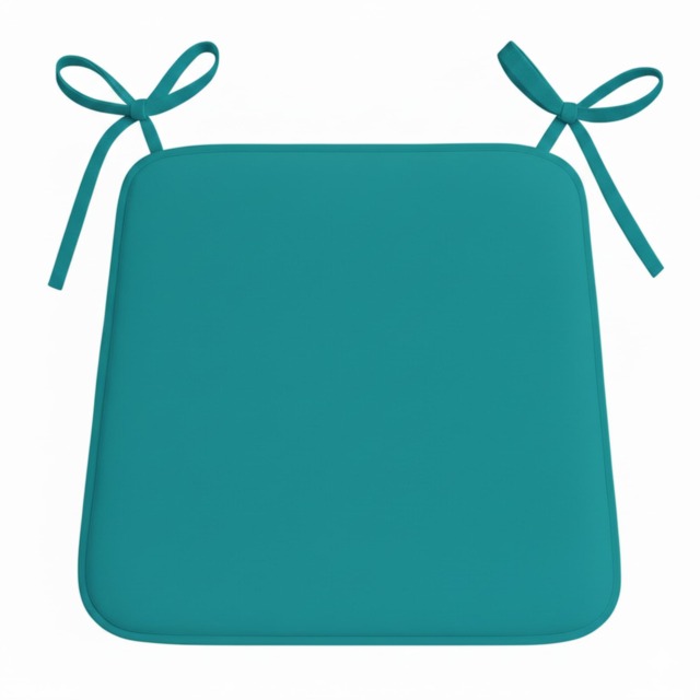 Foam Seat Pad with Ties Comfortable Chair Cushion for Dining, Kitchen Garden Seating Green Teal
