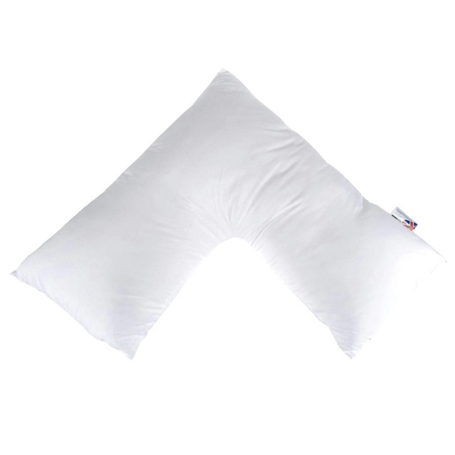 Homescapes Luxury Hotel Quality Super Microfibre V Shaped Pillow White 38cm x 76cm x 38cm x 76cm