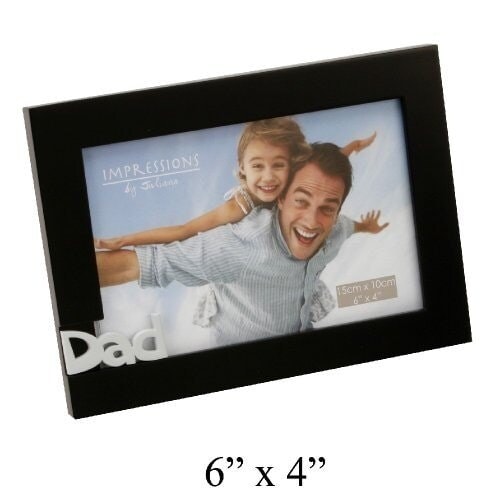 "Dad 6"" x 4"" Cut Out Black Wooden Frame by Juliana FW924D"