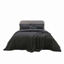 Luxury Teddy Cord Design Bedding Set Ultra Soft Cozy Stylish Comfort Grey Double