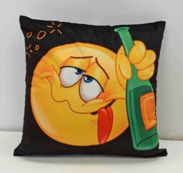 Party Icon Cushion Cover with Cusion Pads (43x43 cm) Multi Black 43 x 43 cm 1
