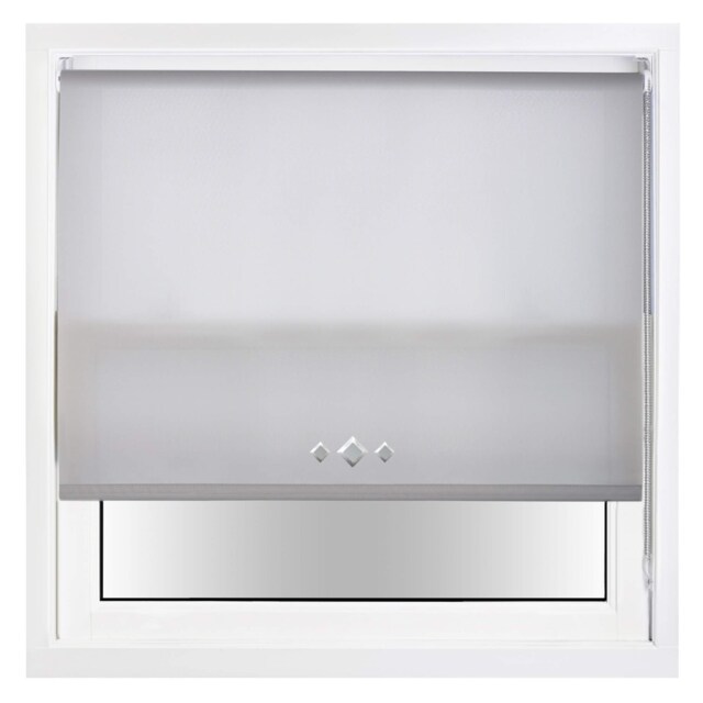 FURNISHED Daylight Trimmable Roller Blinds with Triple Diamond Eyelets and Metal Fittings Grey Grey (W) 175cm x (L) 165cm