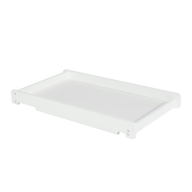 Coleby Universal Cot Top Changer - Suitable from Birth to 12 Months, Fits Most Cots, Simple Velcro Installation, Smooth Wipe-Clean Surface (White)