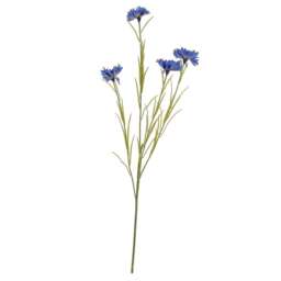 Cornflower Stem Artificial Flower - Plastic - L20 x W20 x H77 cm - Blue