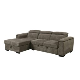 Tivoli 3 Seater Fabric Pull Out Sofa Bed (Mocha) Brown Mocha Three Seater