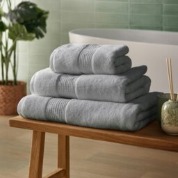 Silentnight Luxury Waffle Bath Sheet, Grey, Pure Cotton BCI, Super Soft and Absorbent Multi