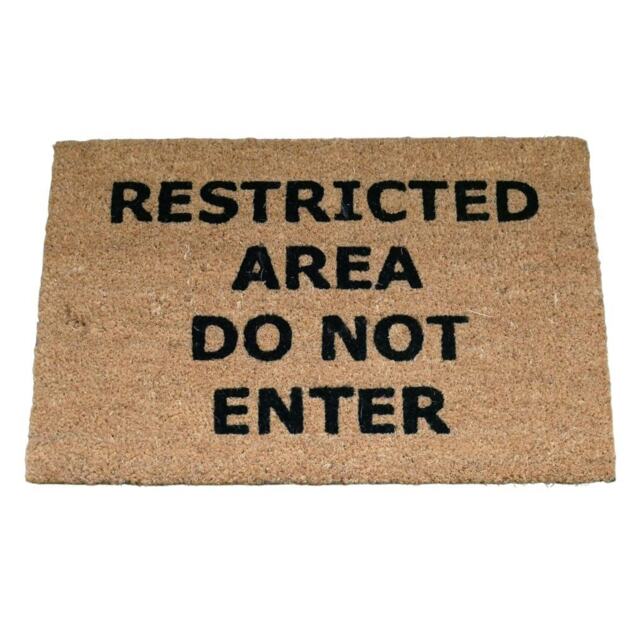 Gifts Direct 2 U Coir Door Mat - 40 x 60cm - Restricted Area