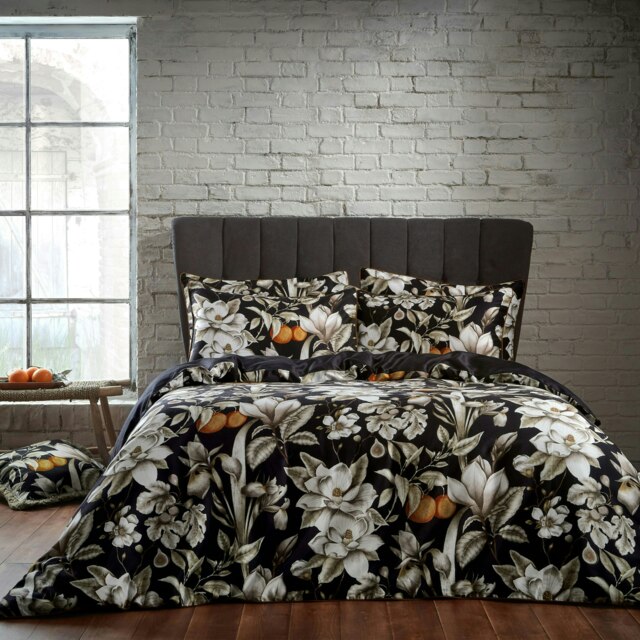 Edinburgh Weavers Lavish Floral Premium Cotton Sateen King Duvet Cover Set