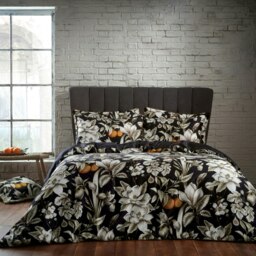 Edinburgh Weavers Lavish Floral Premium Cotton Sateen King Duvet Cover Set