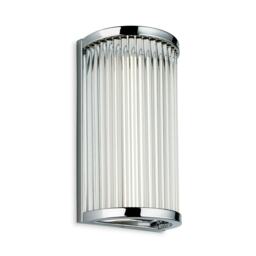 Jewel Integrated LED Bathroom Flush Wall Light Chrome with Clear Glass Rods IP44