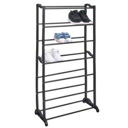 OHS 7 Tier Shoe Storage Shelf Stand Organiser Unit - Black