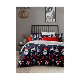 Ezysleep Christmas Print Printed Duvet Set Festive Soft Easy Care Bedding Multi