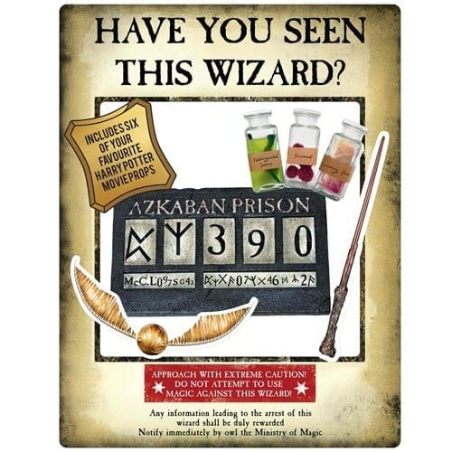Harry Potter Wanted Poster Have You Seen This Wizard Cardboard Golden Selfie Frame With Props 87cm