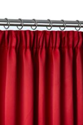 Essential Woven Thermal Blackout Pencil Pleat Curtains 168cm x 137cm Red Red Red