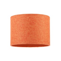 Contemporary and Sleek Orange Natural Linen Fabric Drum Lamp Shade