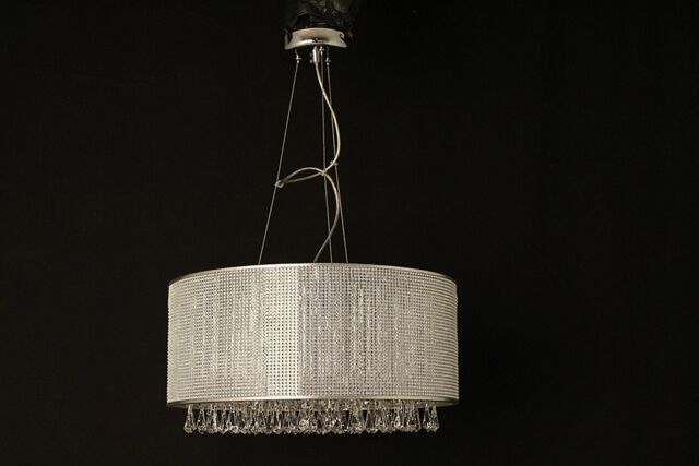 Tilly Crystal Chrome Pendant Ceiling Light