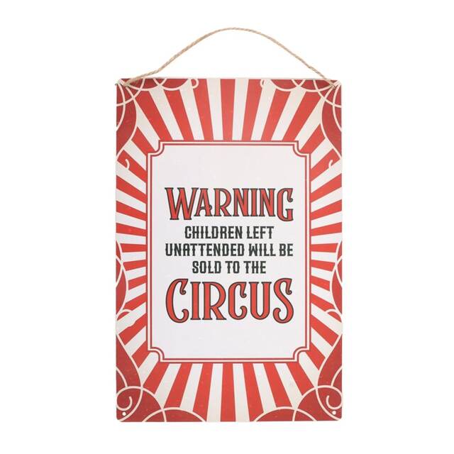 Something Different Metal Circus Hanging Sign Red Red/White One Size 1