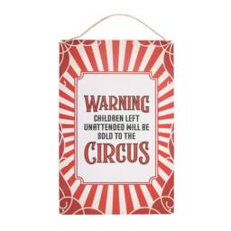Something Different Metal Circus Hanging Sign Red Red/White One Size 1