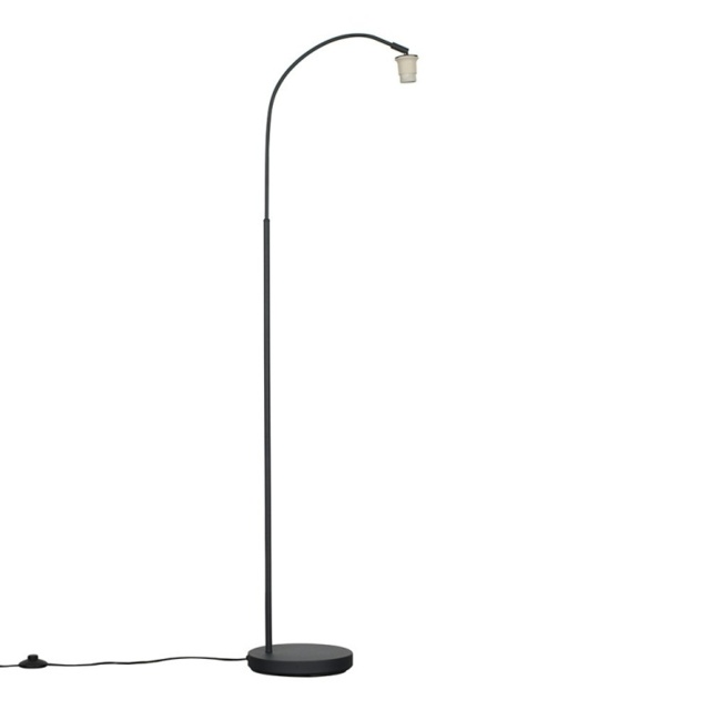 Valuelights Modern Designer Style Dark Grey Curved Stem Floor Lamp Base
