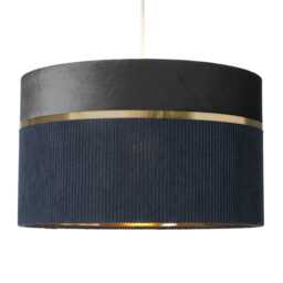 BHS Violet 40cm Mixed Fabric Easyfit Shade, Grey Multi 1