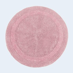 Homescapes Luxury Reversible Round Bath Mat - Blush Pink Blush Pink