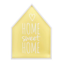 Orsina Yellow Home Sweet Home LED Light Box, Wall Mountable Kids Night Light, Ambient House-Shaped Decorative Light