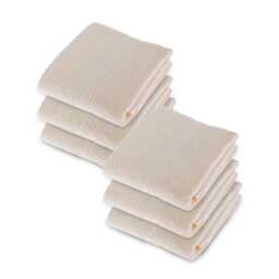 Homescapes Turkish Cotton Cream Face Cloth - Set of 6