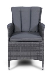 Savannah Outdoor Rattan Garden Dining Chair Grey Grey
