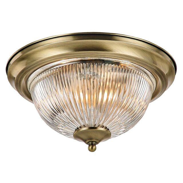 Traditional Antique Brass IP44 Bathroom Ceiling Light Fitting Gold Antique Brass 1