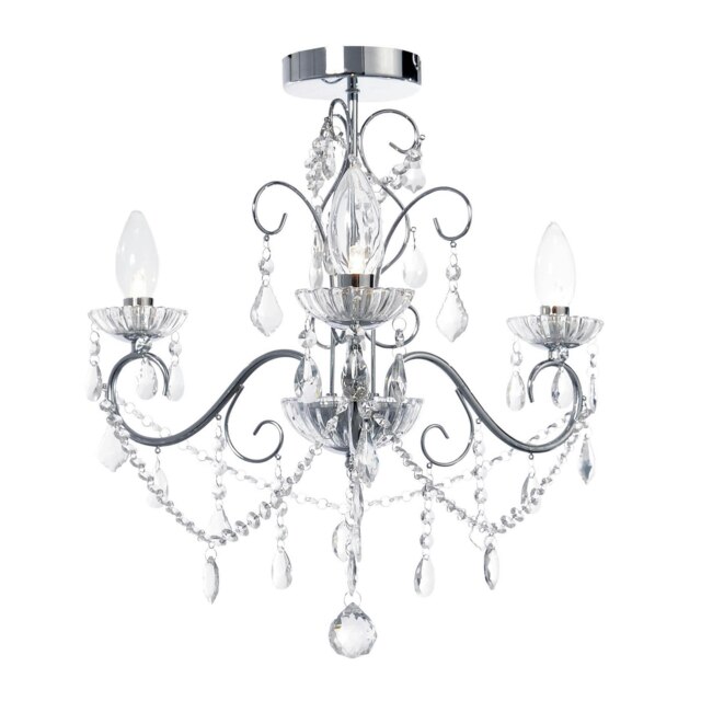BHS Small Daphne Chandelier, Chrome