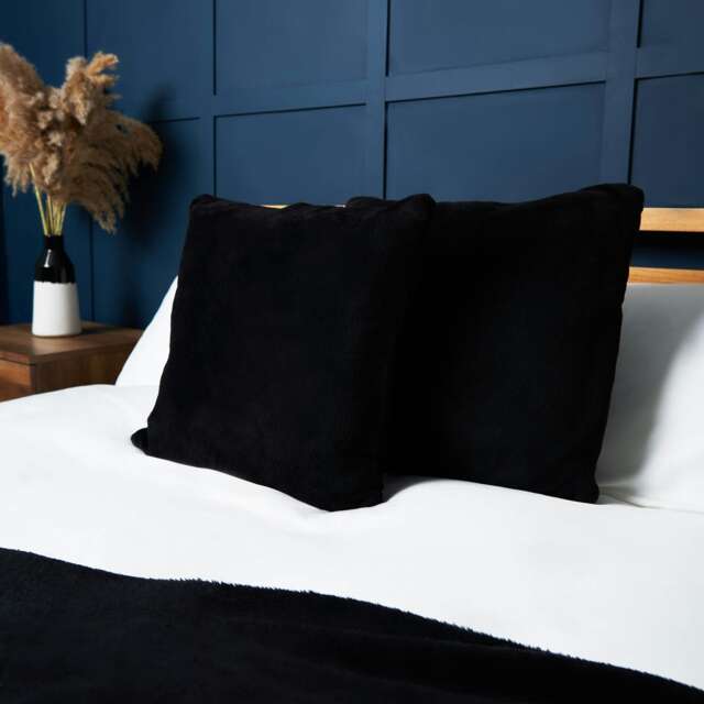 BHS Microfleece Cushion, Black
