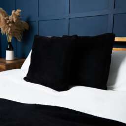 BHS Microfleece Cushion, Black