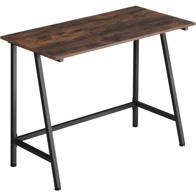 Desk Newton - computer, laptop, writing table Brown Industrial wood dark, rustic 100 x 50 x 77 cm 1