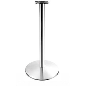 Foundation Large Round Poseur Table Base - Max Size 90Cm Diameter Silver