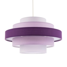 Five Tier Pendant Shade with Various Purple and Lilac Cotton Rings Purple Purple 1