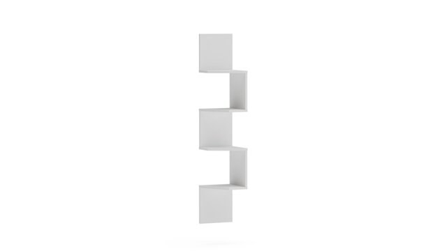 Decorotika Desaldo Corner Wall Shelf 4-tier - W 26.7 cm x H 155 cm x D 26.7 cm