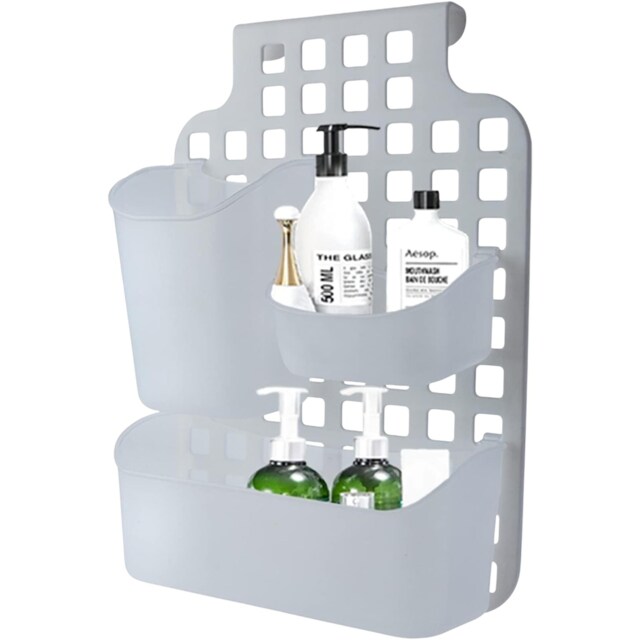 Plastic 3-Tier Over Cabinet Door Storage Caddy for Shower Bathroom Kitchen Durable Rust Resistant Organizer