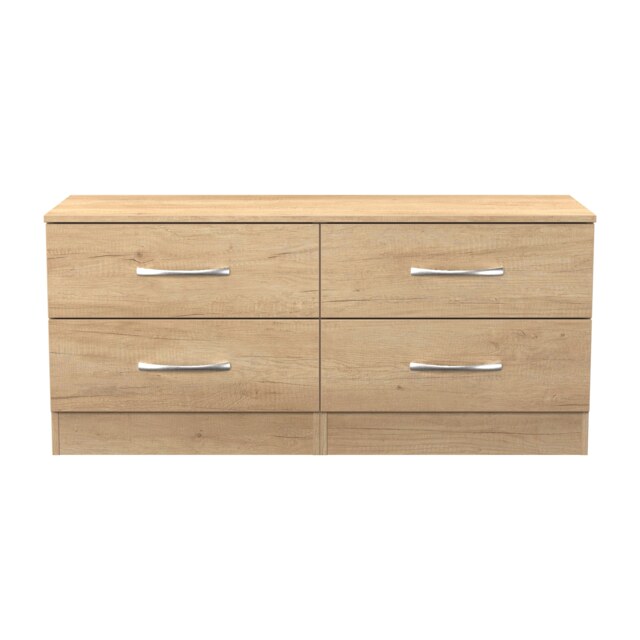 Hampshire 4 Drawer Bed Box in Nebraska Oak (Ready Assembled) Brown Nebraska Oak