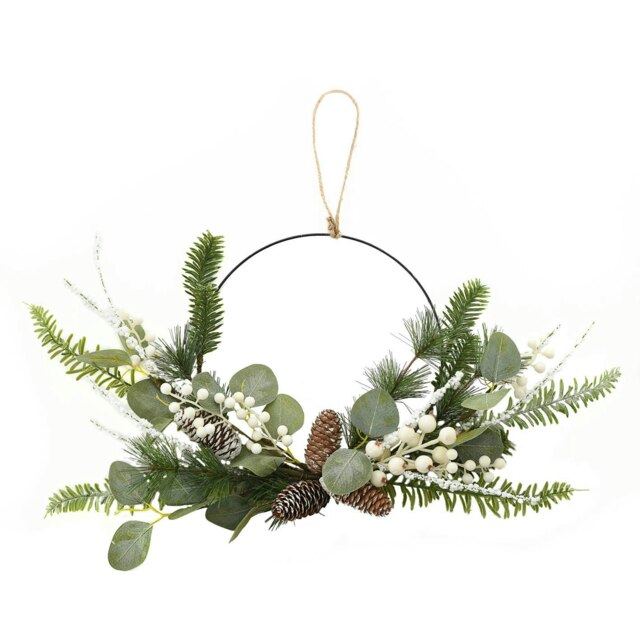 The Seasonal Gift Co Christmas Wreath Mistletoe Foliage