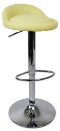 Alex Real Leather Bar Stool Chrome Frame 4 Colours Height Adjustable Cream