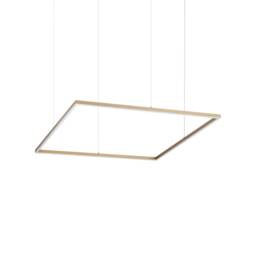 Oracle Slim Square 90cm Non Dim 3000K Round Integrated LED Pendant Ceiling Light Brass 5200lm