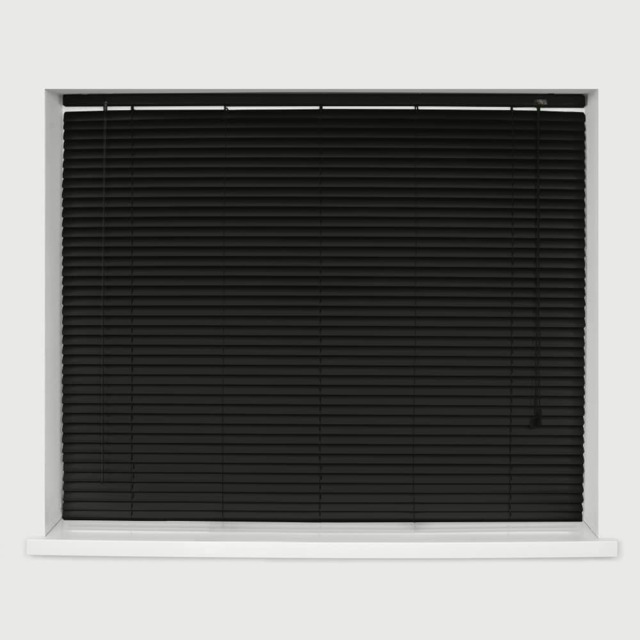 Aluminium Venetian Blinds 150cm x 150cm Black